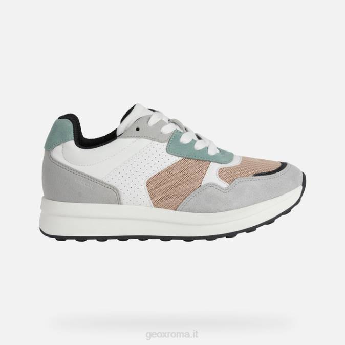 runntix donna FX0W567 dk pelle/lt grigio Geox
