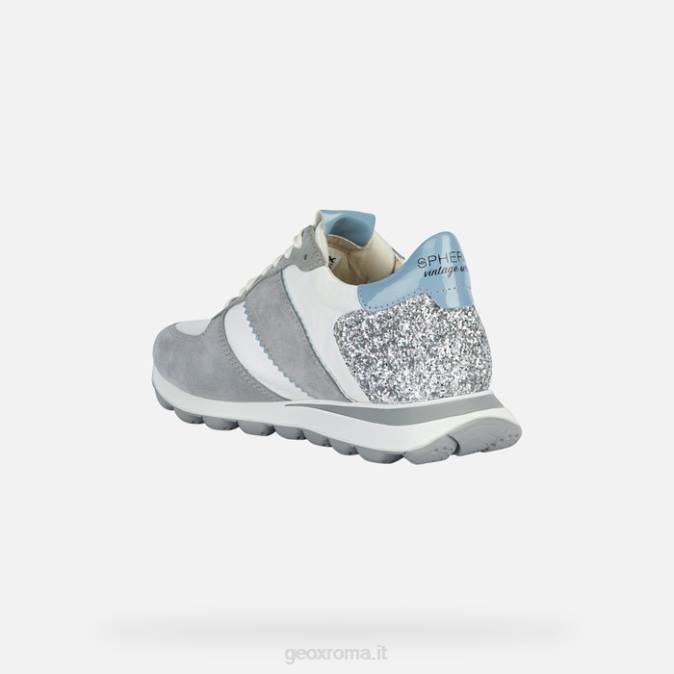 sferica vseries donna FX0W1657 grigio chiaro/bianco Geox