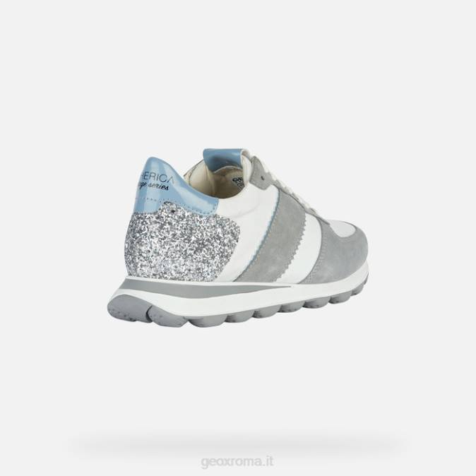 sferica vseries donna FX0W1657 grigio chiaro/bianco Geox
