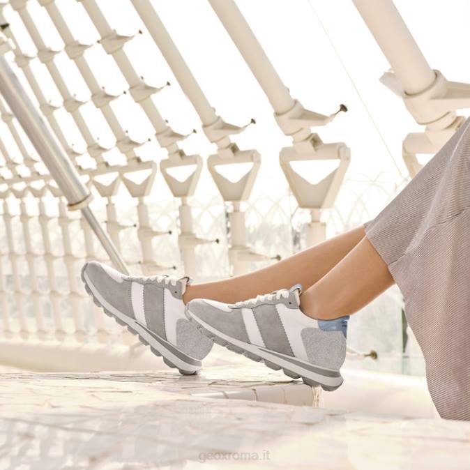 sferica vseries donna FX0W1657 grigio chiaro/bianco Geox