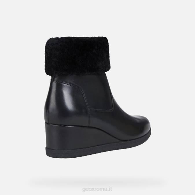 donna con zeppa anylla FX0W271 nero Geox