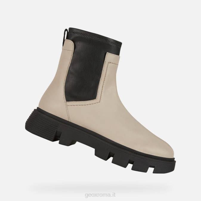 donna vigliacca FX0W255 tortora chiaro/nero Geox