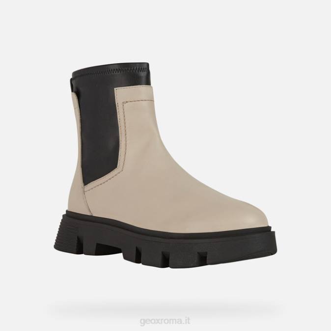 donna vigliacca FX0W255 tortora chiaro/nero Geox