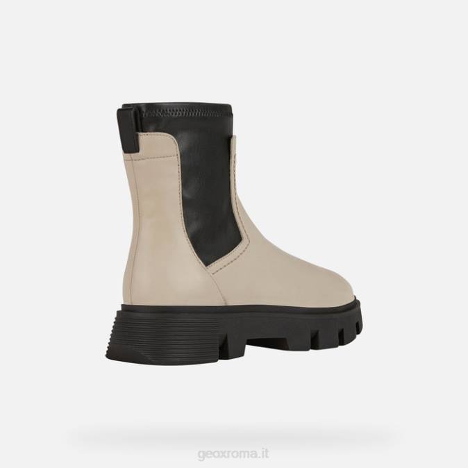 donna vigliacca FX0W255 tortora chiaro/nero Geox