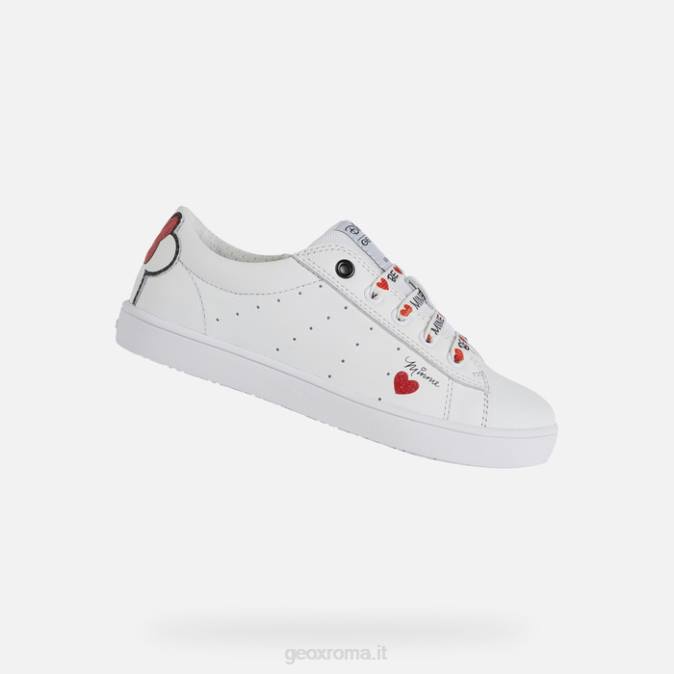 kate ragazza FX0W1233 bianco rosso Geox