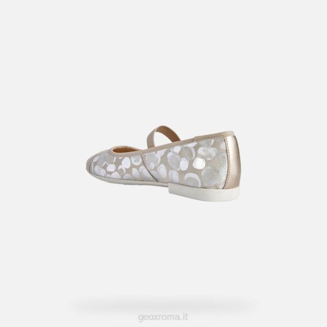 plié ragazza FX0W1196 beige/platino Geox
