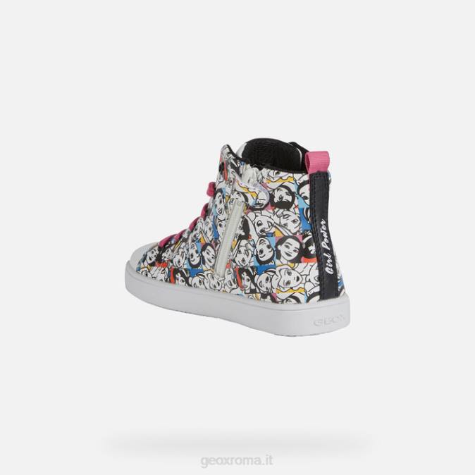 kate ragazza FX0W1145 bianco nero Geox