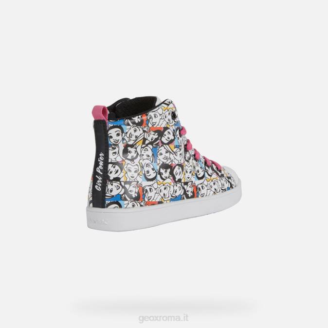 kate ragazza FX0W1145 bianco nero Geox