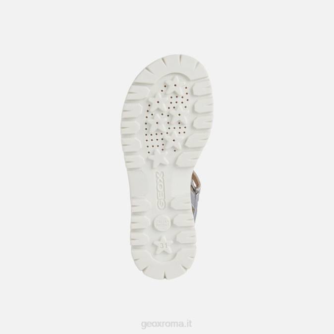 ragazza sandalo starblush FX0W1937 argento Geox