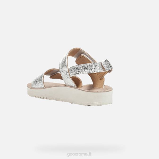 sandalo costarei bambina FX0W1192 argento Geox