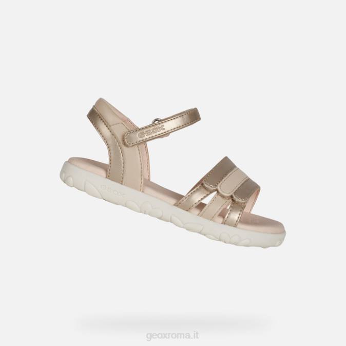 sandalo haiti ragazza FX0W1025 platino Geox