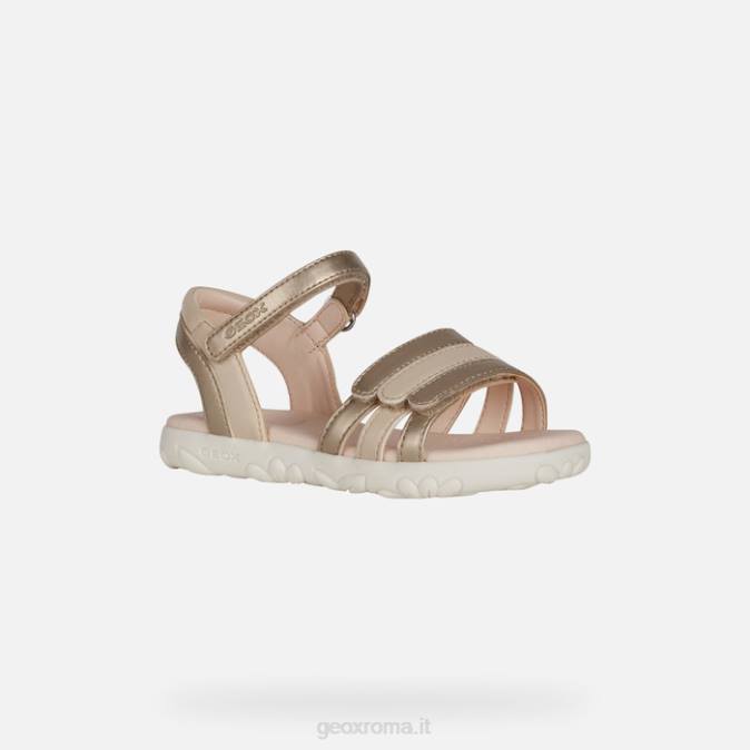 sandalo haiti ragazza FX0W1025 platino Geox