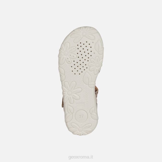 sandalo haiti ragazza FX0W1025 platino Geox