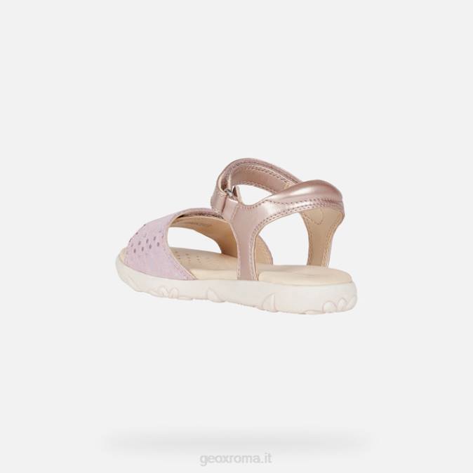 sandalo haiti ragazza FX0W1059 rosa antico Geox
