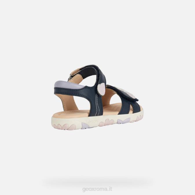 sandalo haiti ragazza FX0W1087 marina/rosa Geox