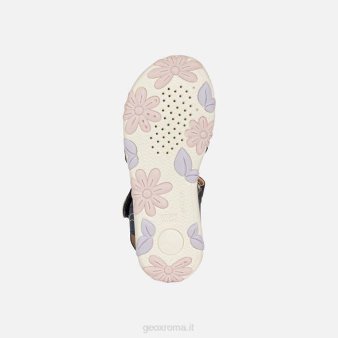sandalo haiti ragazza FX0W1087 marina/rosa Geox