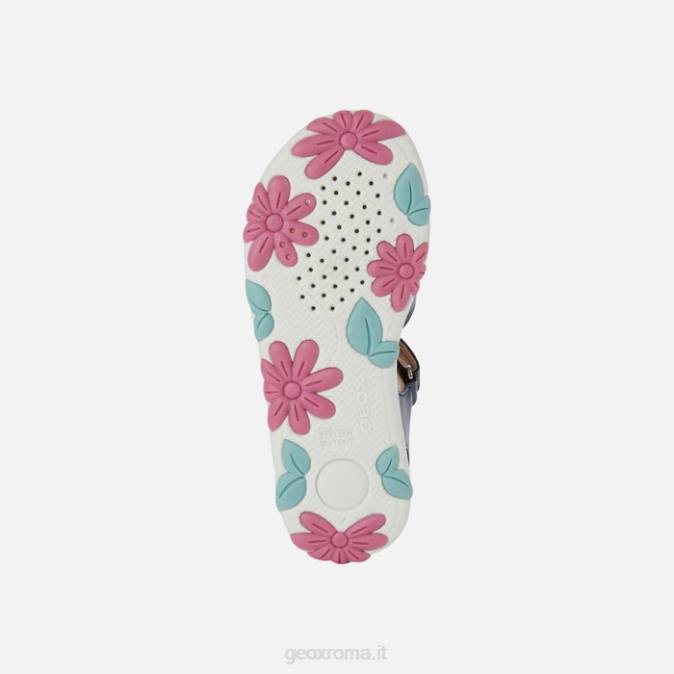 sandalo haiti ragazza FX0W1177 blu marino/bianco Geox