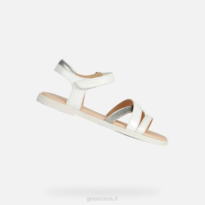 sandalo karly ragazza FX0W1905 bianco Geox