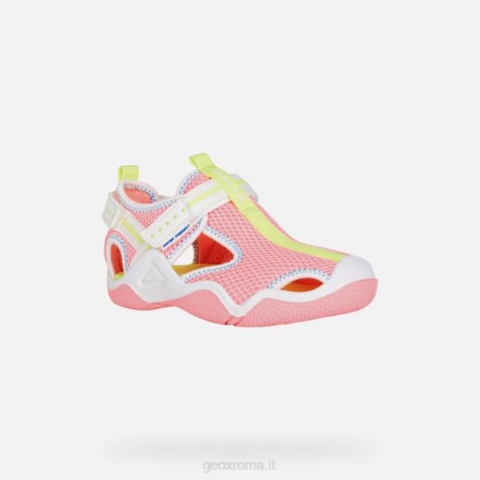 trampoliere junior FX0W1047 fucsia fluo/bianco Geox