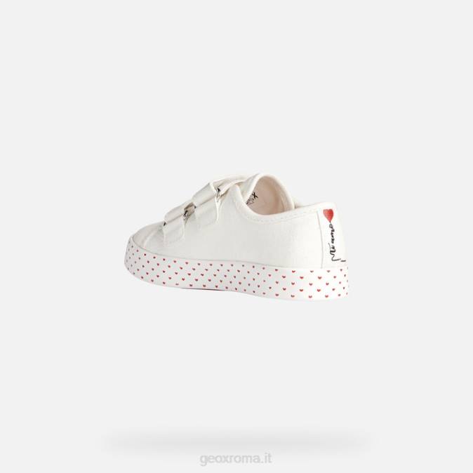 ciak ragazza FX0W1914 bianco rosso Geox