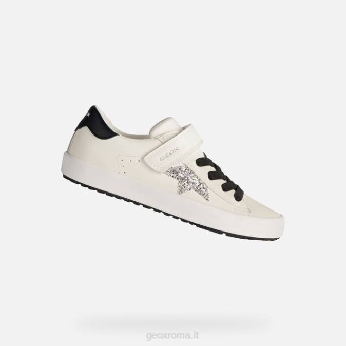 ragazza kilwi FX0W1862 bianco nero Geox