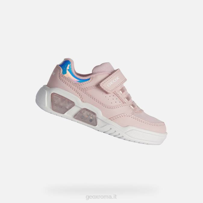 illuminus junior FX0W1911 rosa chiaro/bianco Geox