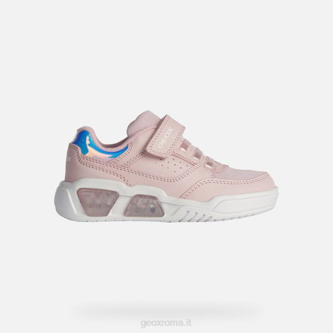 illuminus junior FX0W1911 rosa chiaro/bianco Geox