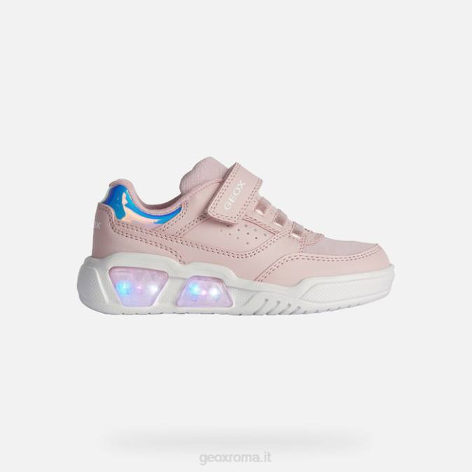 illuminus junior FX0W1911 rosa chiaro/bianco Geox