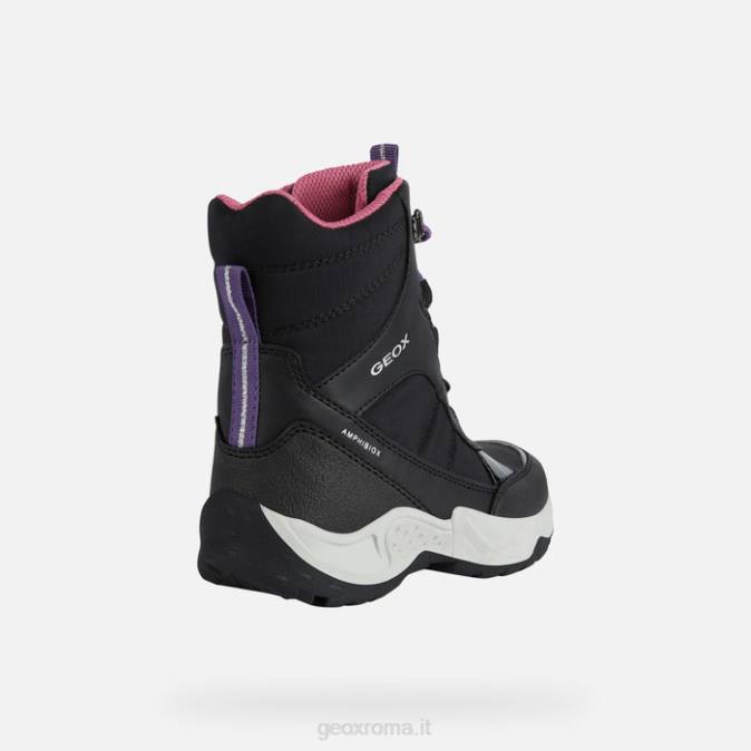 sentiero abx ragazza FX0W7 nero/fucsia Geox