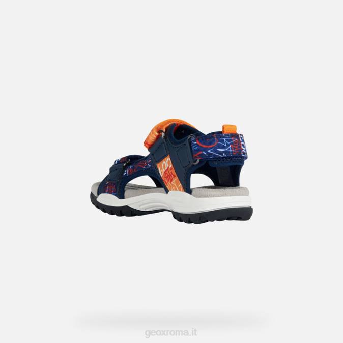 ragazzo boreale FX0W1958 blu marino/arancione Geox