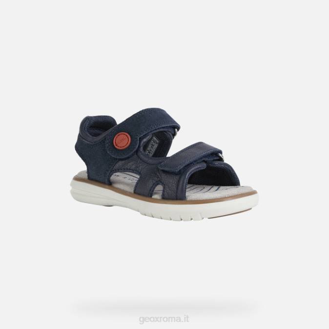 sandalo maratea ragazzo FX0W1946 blu scuro/rosso scuro Geox