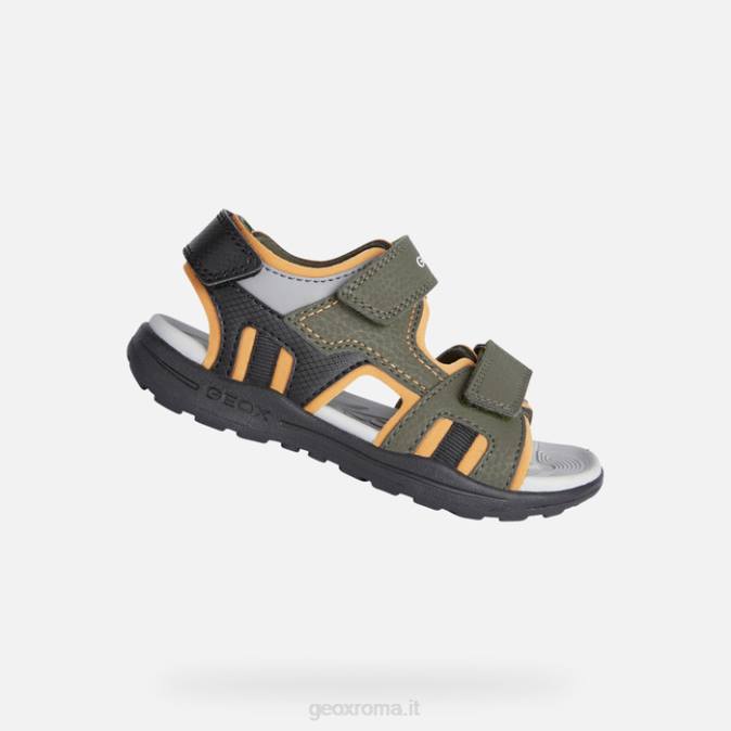 vanietto ragazzo FX0W1313 militare/arancione Geox