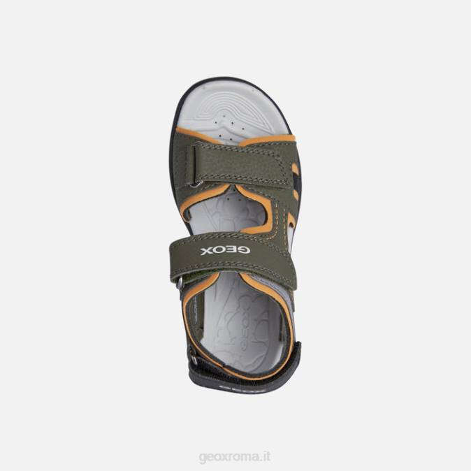 vanietto ragazzo FX0W1313 militare/arancione Geox