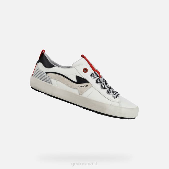 alonisso ragazzo FX0W1392 bianco rosso Geox