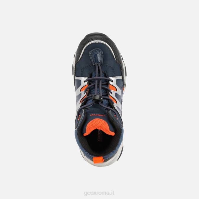 magnetar abx junior FX0W1032 blu marino/arancione Geox