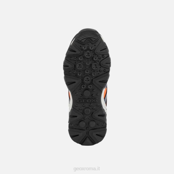 magnetar abx junior FX0W1032 blu marino/arancione Geox