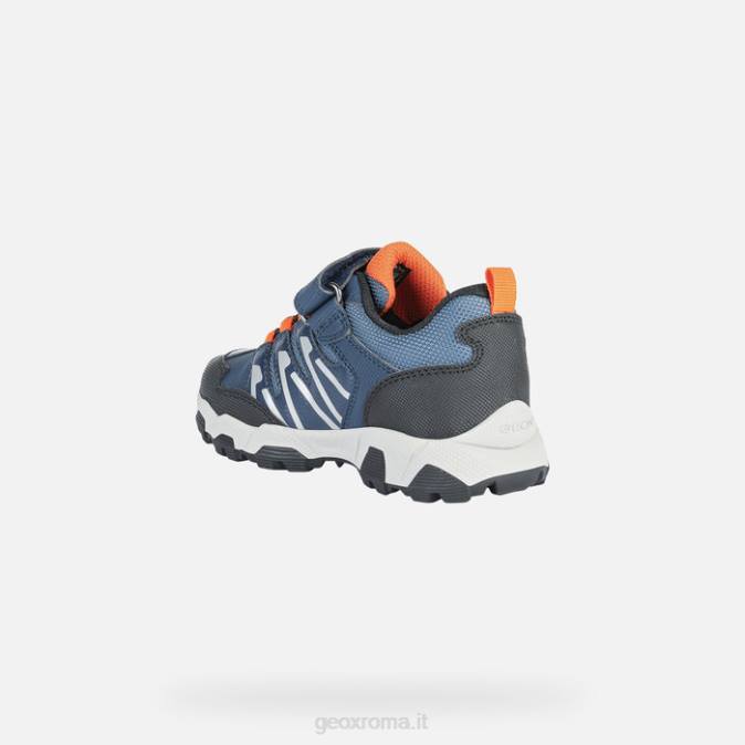 magnetar abx junior FX0W1051 blu marino/arancione Geox