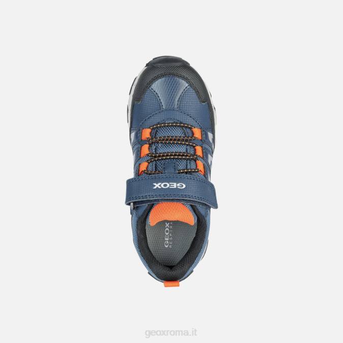 magnetar abx junior FX0W1051 blu marino/arancione Geox