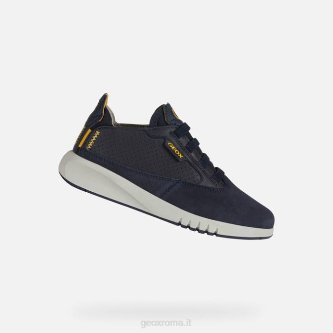 ragazzo aerante FX0W1385 blu navy/giallo ocra Geox