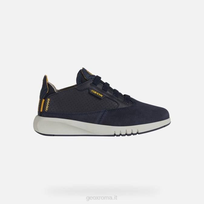 ragazzo aerante FX0W1385 blu navy/giallo ocra Geox
