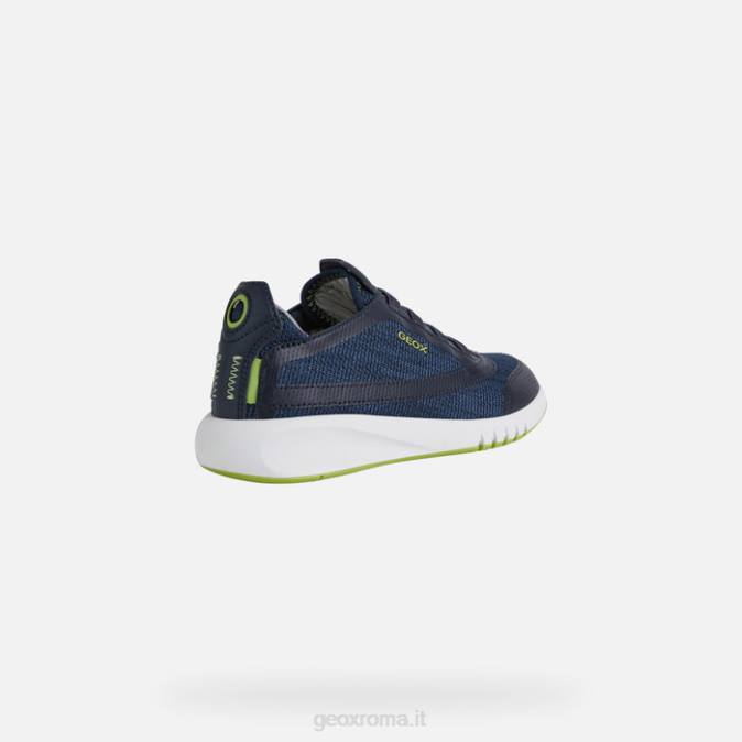 ragazzo aerante FX0W1389 blu navy/verde lime Geox