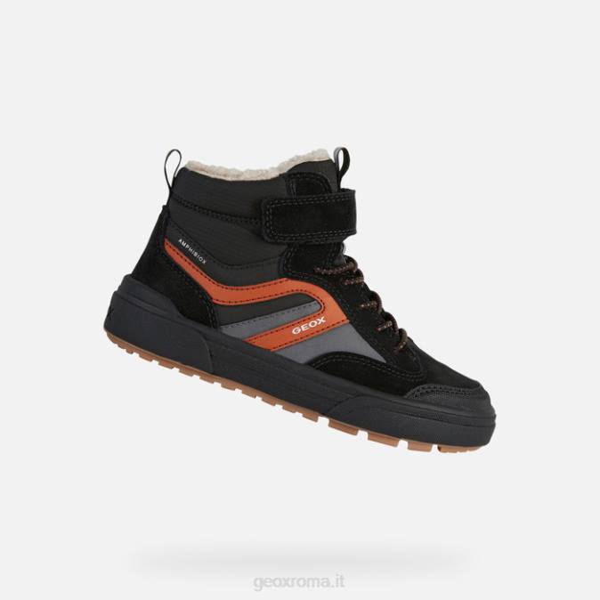 weemble abx junior FX0W1076 nero/ruggine Geox