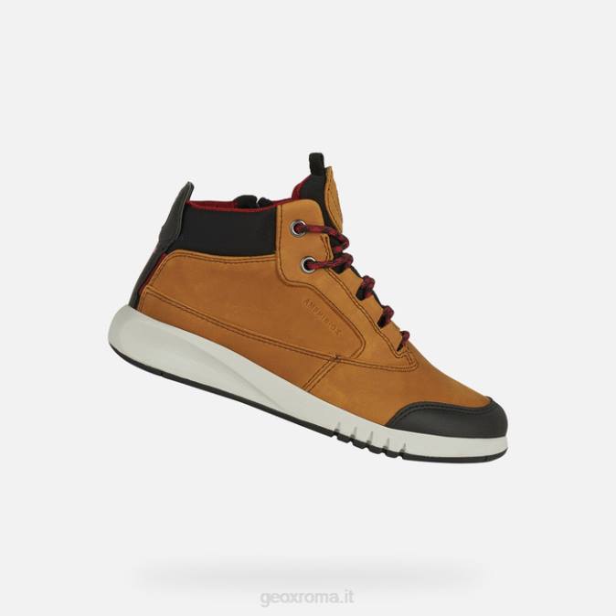 aeranter abx ragazzo FX0W1333 marrone chiaro/rosso scuro Geox