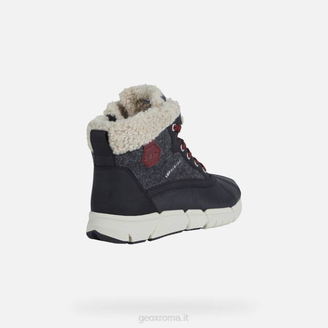 ragazzo flexyper abx FX0W1990 grigio scuro/bordeaux Geox