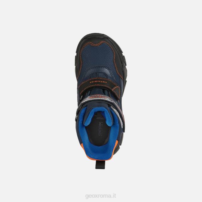 nevegal abx ragazzo FX0W1408 blu marino/arancione Geox