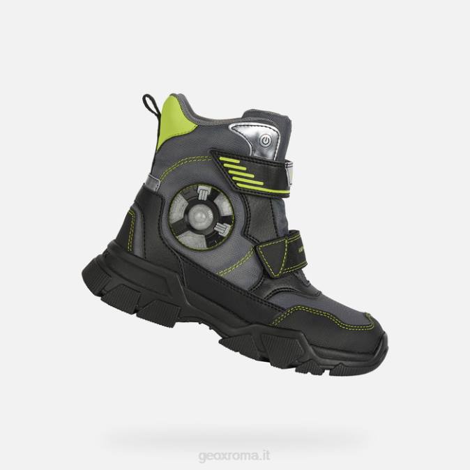 nevegal abx ragazzo FX0W1409 grigio scuro/lime Geox