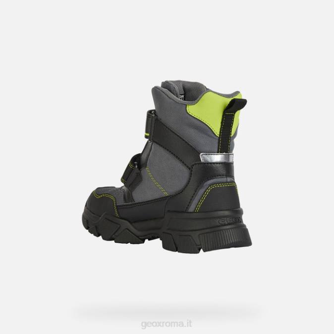 nevegal abx ragazzo FX0W1409 grigio scuro/lime Geox