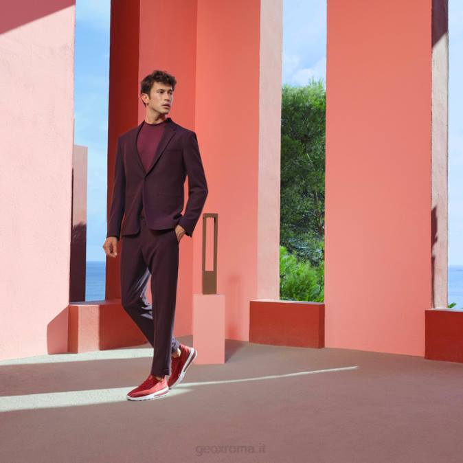 sferica uomo attivo FX0W637 rosso scuro Geox