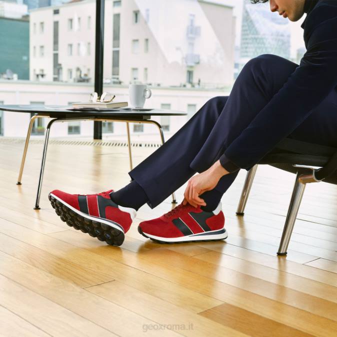 sferica vseries man FX0W772 rosso scuro/blu scuro Geox