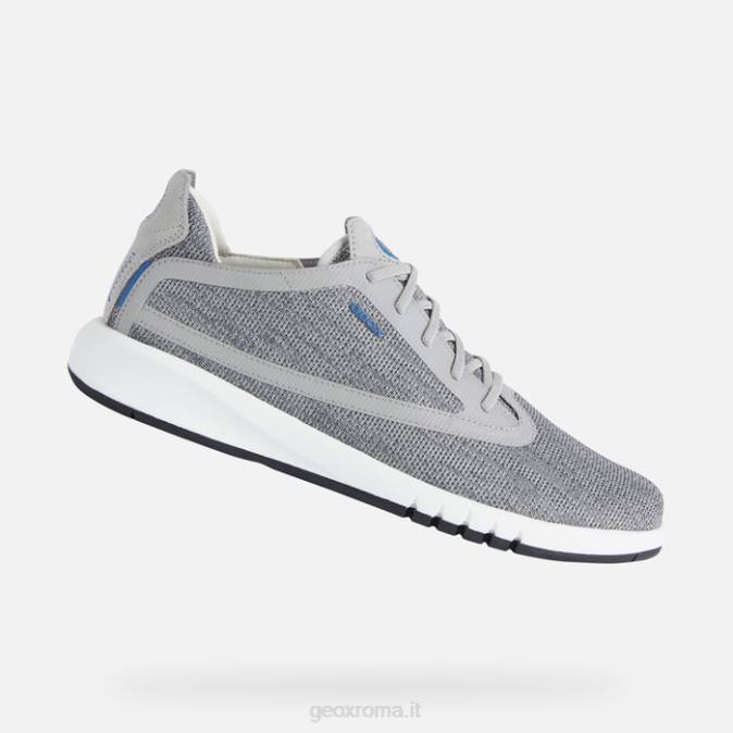 uomo aerantis FX0W925 grigio chiaro Geox